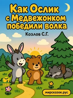Как Ослик с Медвежонком победили волка – сказка Козлова С.Г.