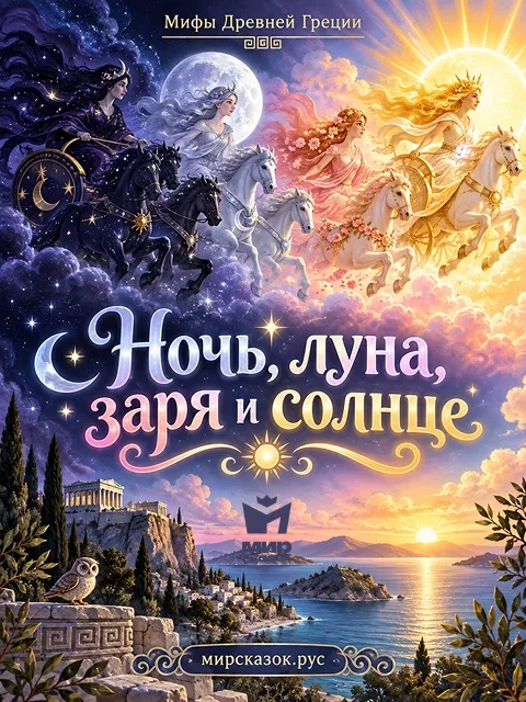 Ночь, луна, заря и солнце - мифы Древней Греции