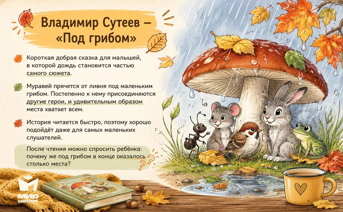 Что почитать детям в дождливый осенний день: 3 уютные истории