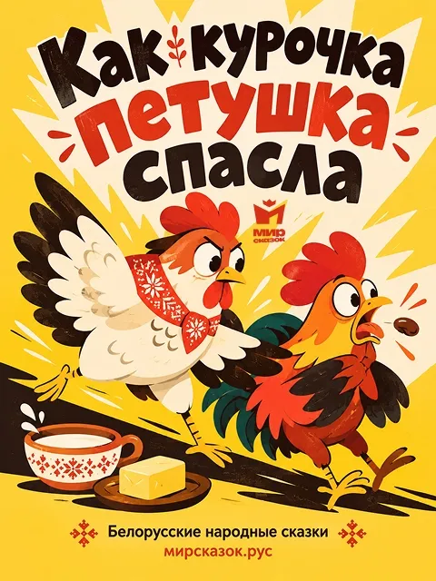 Как курочка петушка спасла - Белорусская народная сказка