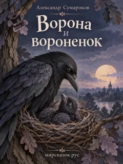Ворона и вороненок - басня Сумарокова А.П.