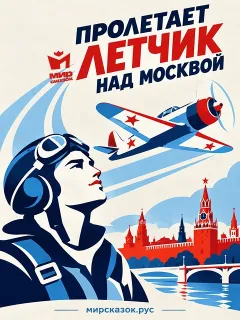 Пролетает лётчик над Москвой - стихи Зинаиды Александровой